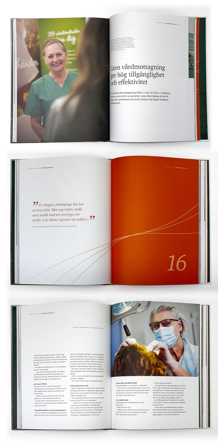 Grafisk design av bok Vårdvalet